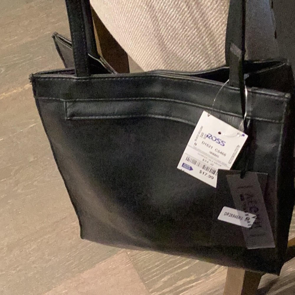Vegan leather small hobo bag in black. New with tags.